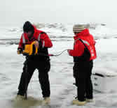 Ana and Rob, ice core, iron work